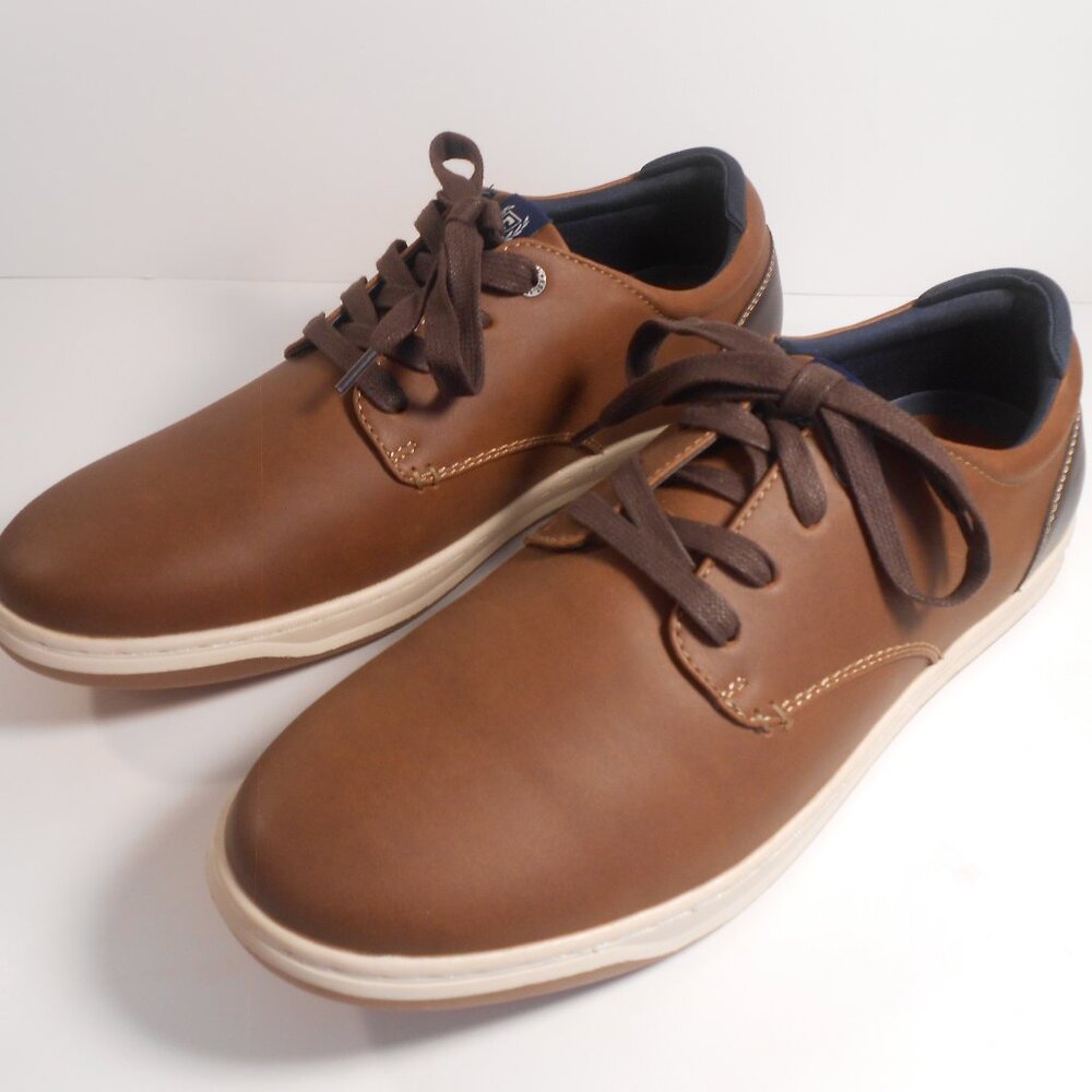 Chaps Men's Matt Derby Lace Up Casual Dress Shoes